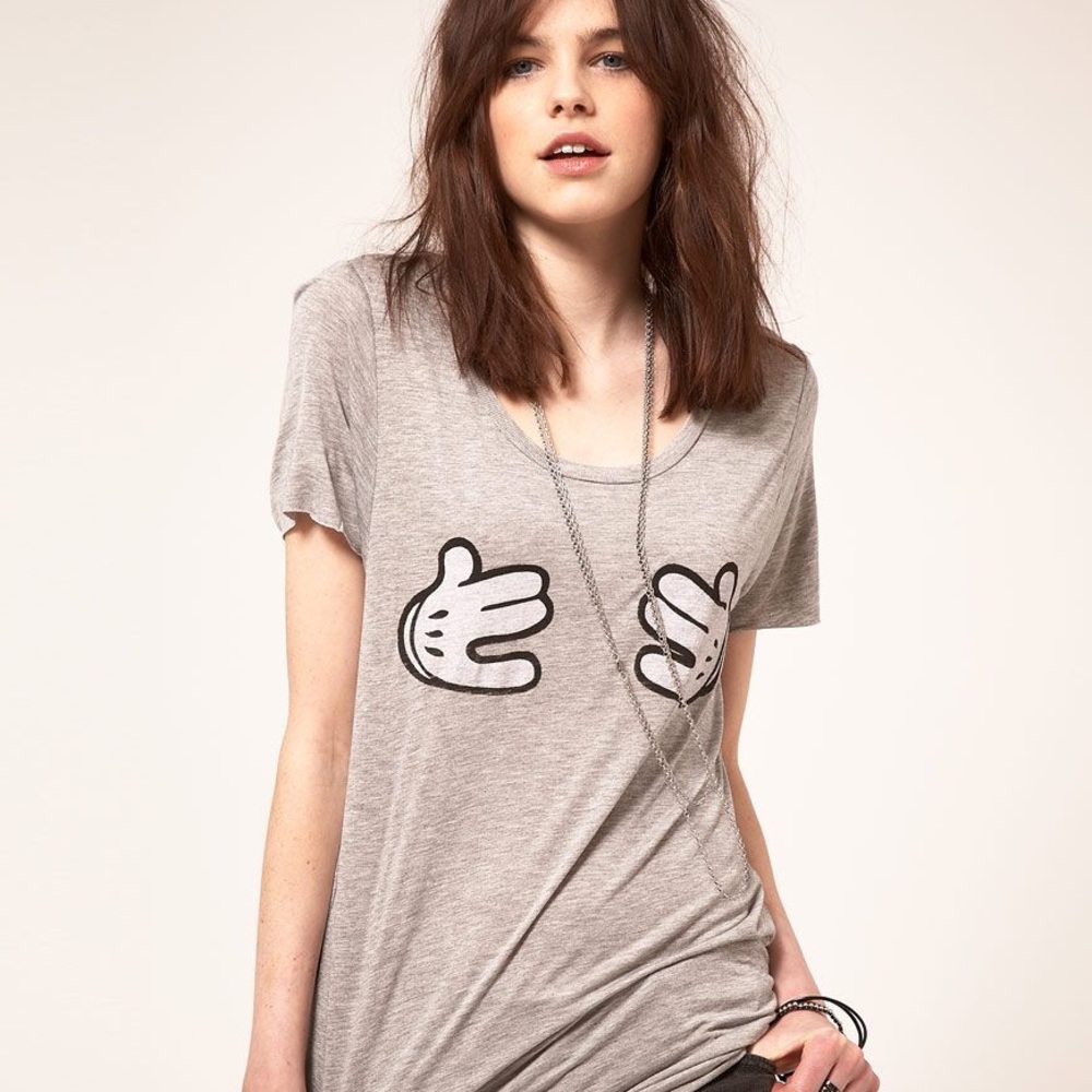 Zoe Karssen Mickey Mouse hands tee